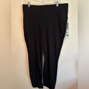 NYDJ Pull‎ On Leggings In Black Size 14 With Zipper Ankles Business Causal NWT